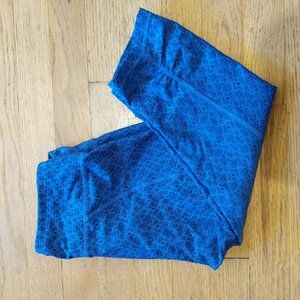 Prana cropped athletic pants in teal w ruching Sz Small